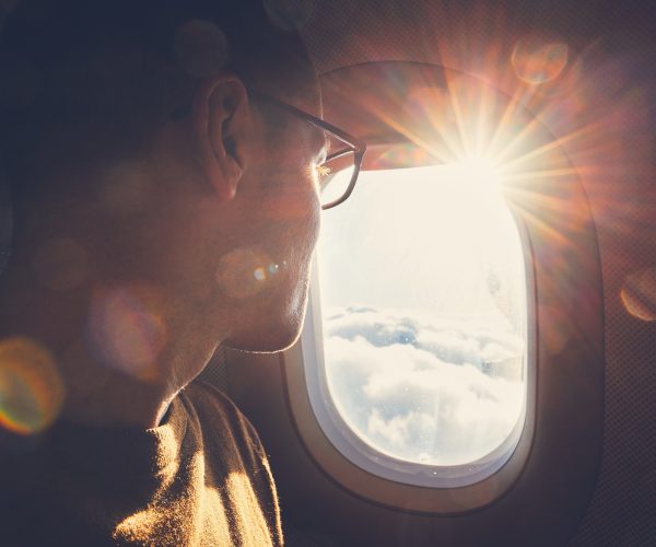 Traveling by airplane